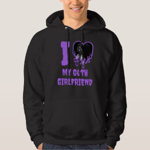 I Liebe My Goth Girlfriend Lila Heart Foto Hoodie