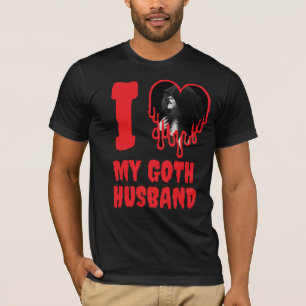 I Liebe My Goth Husband Red Blood Heart Foto T-Shirt