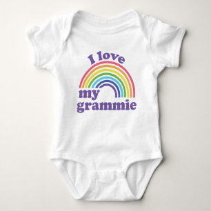 I Liebe My Grammie - Niedlicher Regenbogen Baby Strampler
