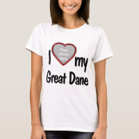 I Liebe My Great Dane - Dog Foto in Rotem Herzen
