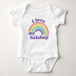 I Liebe My Halaboji - Niedlicher Regenbogen Baby Strampler