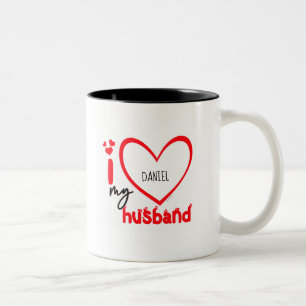 I Liebe My Husband Foto Gift Classic Tasse, 11 oz Zweifarbige Tasse