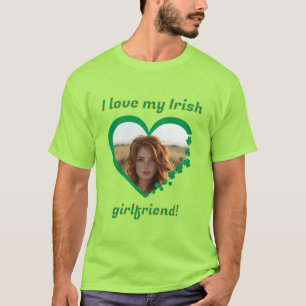 I Liebe My Irish Girlfriend St Patrick's Kleeblatt T-Shirt