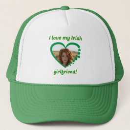 I Liebe My Irish Girlfriend St Patrick's Kleeblatt Truckerkappe