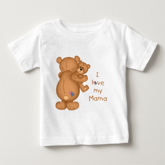 I Liebe My Mama - Säugling T Baby T-shirt (Vorderseite)