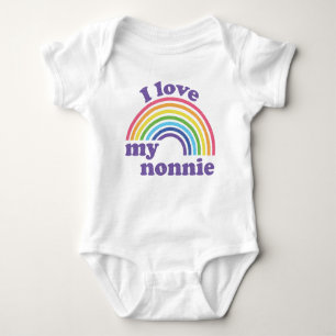 I Liebe My Nonnie - Niedlicher Regenbogen Baby Strampler