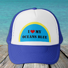 I Liebe My Oceans Blue - Planet Trucker Hat Truckerkappe