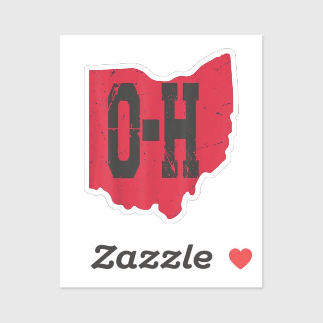 I Liebe My Ohio Zuhause Script Ohio Buckeye Staat Aufkleber (Blatt)