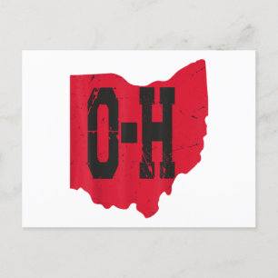 I Liebe My Ohio Zuhause Script Ohio Buckeye Staat Feiertagspostkarte