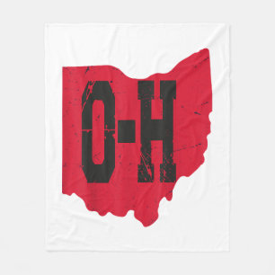 I Liebe My Ohio Zuhause Script Ohio Buckeye Staat Fleecedecke