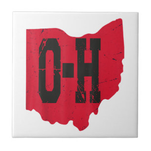 I Liebe My Ohio Zuhause Script Ohio Buckeye Staat Fliese