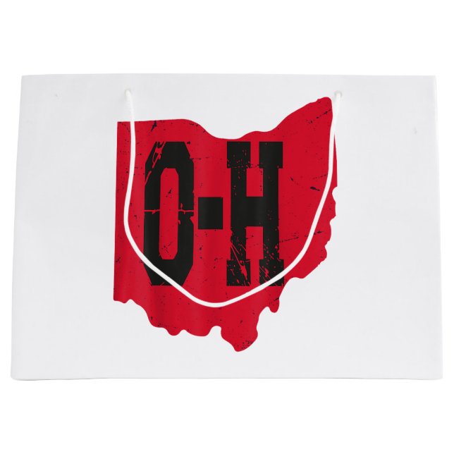I Liebe My Ohio Zuhause Script Ohio Buckeye Staat Große Geschenktüte (Vorderseite)
