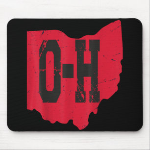 I Liebe My Ohio Zuhause Script Ohio Buckeye Staat Mousepad