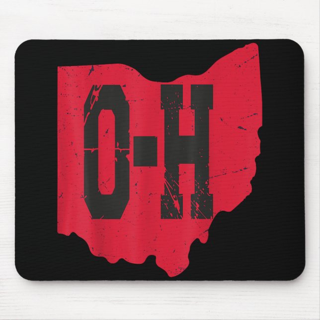 I Liebe My Ohio Zuhause Script Ohio Buckeye Staat Mousepad (Vorne)