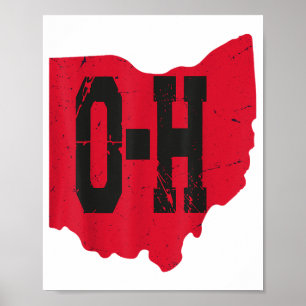 I Liebe My Ohio Zuhause Script Ohio Buckeye Staat Poster