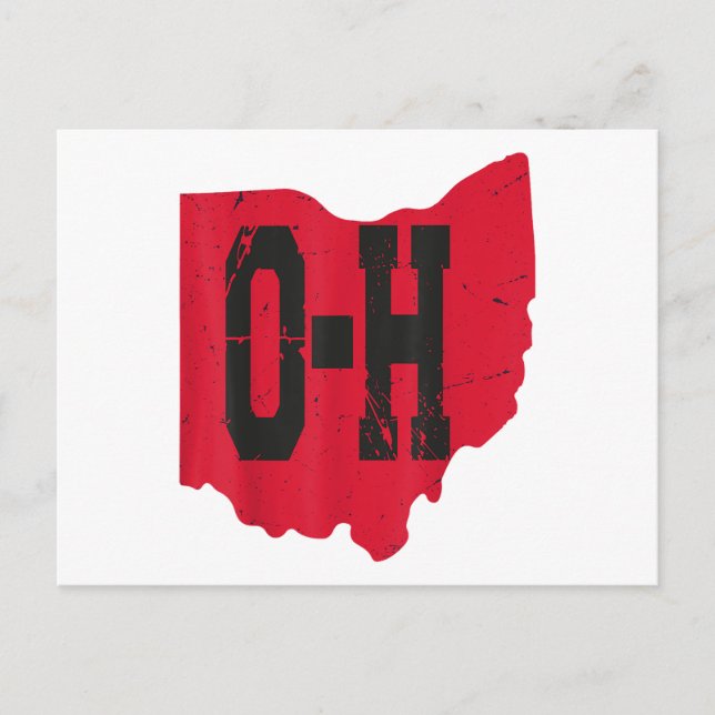I Liebe My Ohio Zuhause Script Ohio Buckeye Staat Postkarte (Vorderseite)