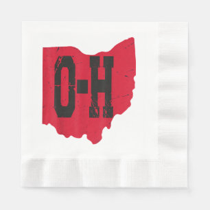 I Liebe My Ohio Zuhause Script Ohio Buckeye Staat Serviette