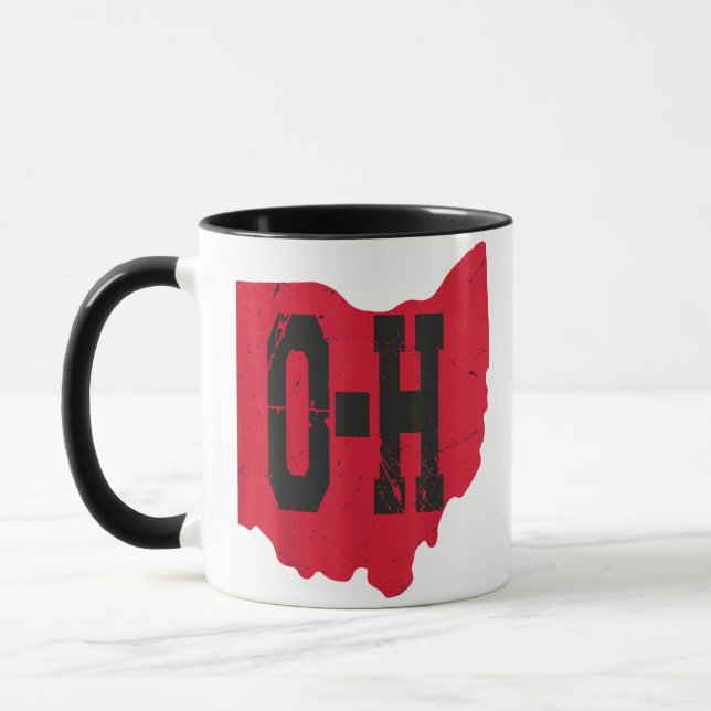I Liebe My Ohio Zuhause Script Ohio Buckeye Staat Tasse (Links)