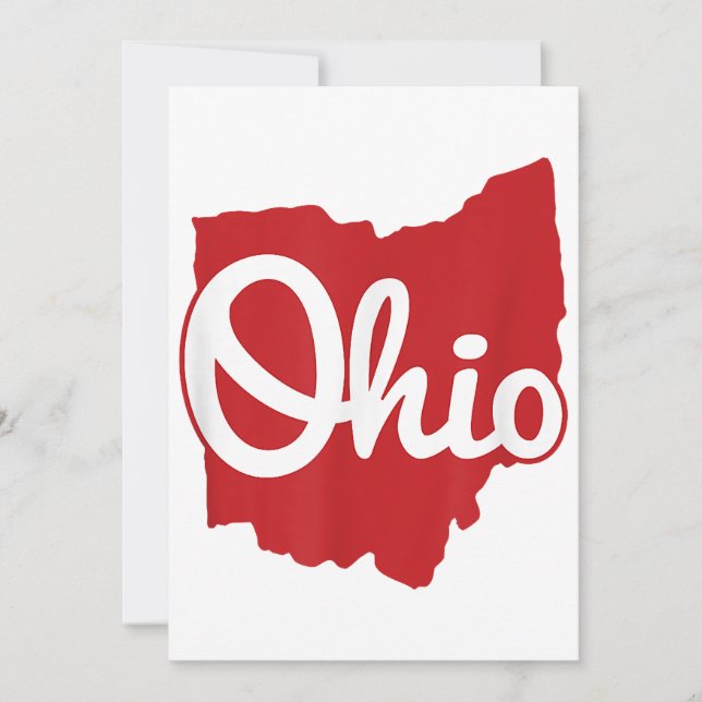 I Liebe My Ohio Zuhause Script Ohio Einladung (Vorderseite)
