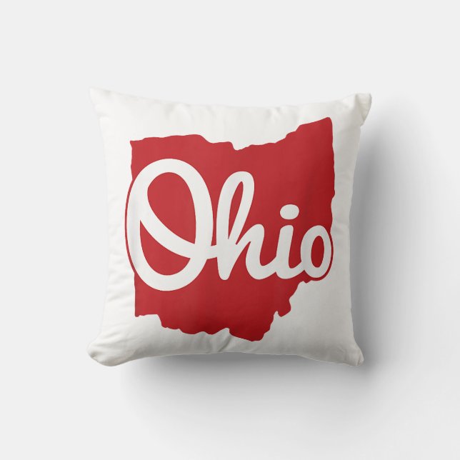 I Liebe My Ohio Zuhause Script Ohio Kissen (Vorderseite)