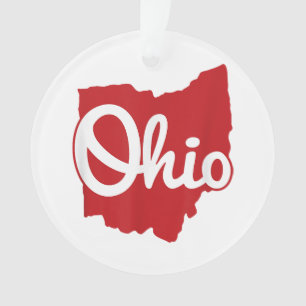 I Liebe My Ohio Zuhause Script Ohio Ornament