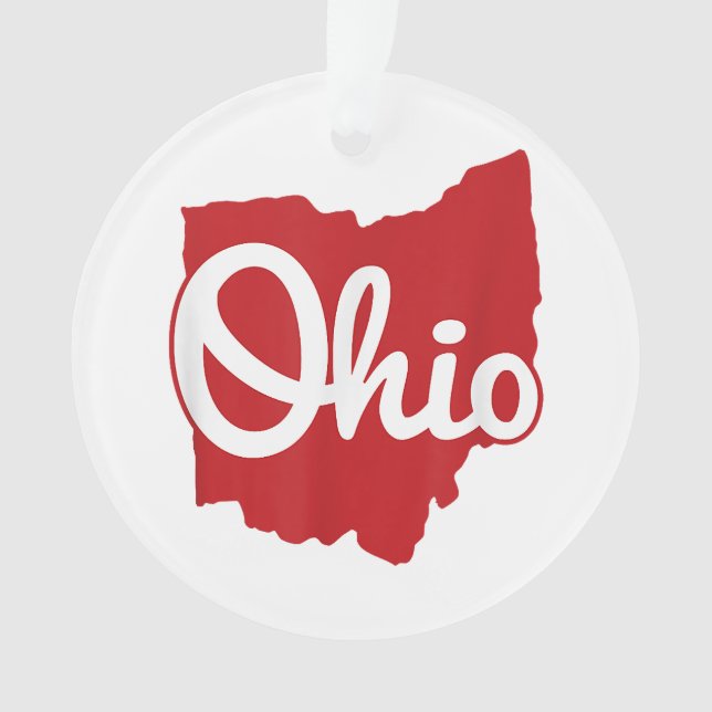 I Liebe My Ohio Zuhause Script Ohio Ornament (Vorderseite)