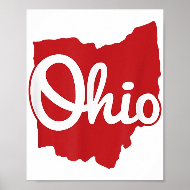 I Liebe My Ohio Zuhause Script Ohio Poster (Vorne)