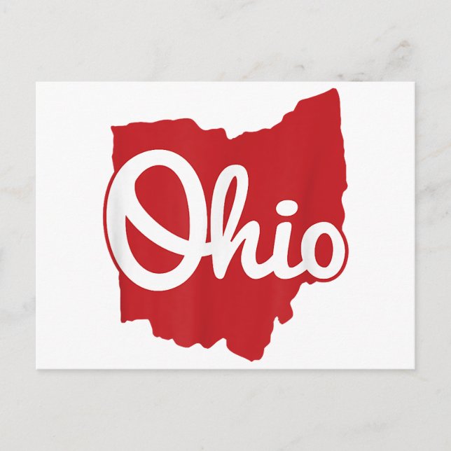 I Liebe My Ohio Zuhause Script Ohio Postkarte (Vorderseite)