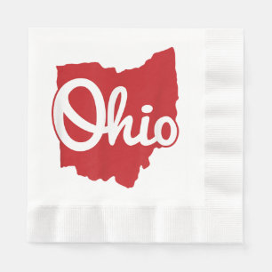 I Liebe My Ohio Zuhause Script Ohio Serviette