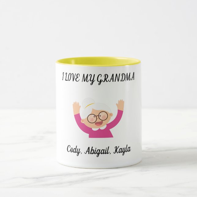 "I Liebe My Oma" zwei tönige Kaffeetasse. Tasse (Zentrum)