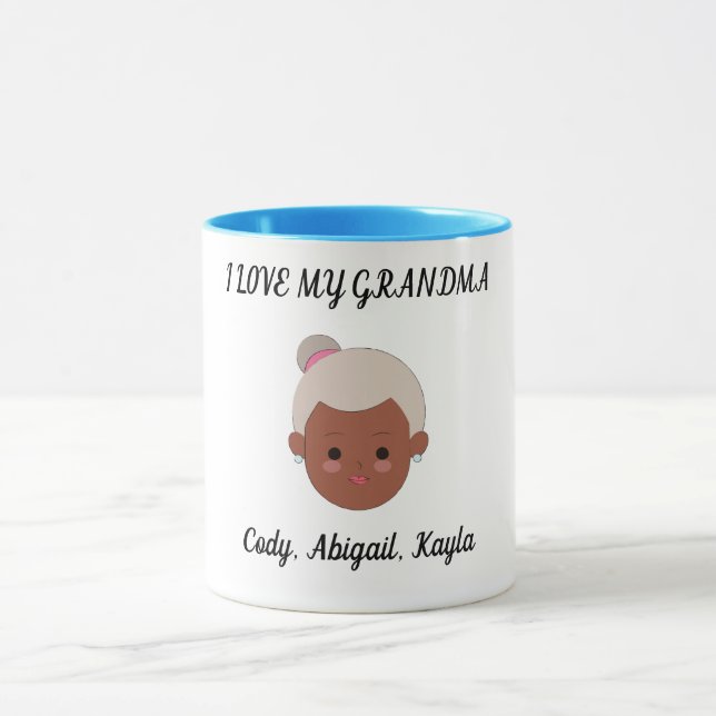 "I Liebe My Oma" zwei tönige Kaffeetasse. Tasse (Zentrum)