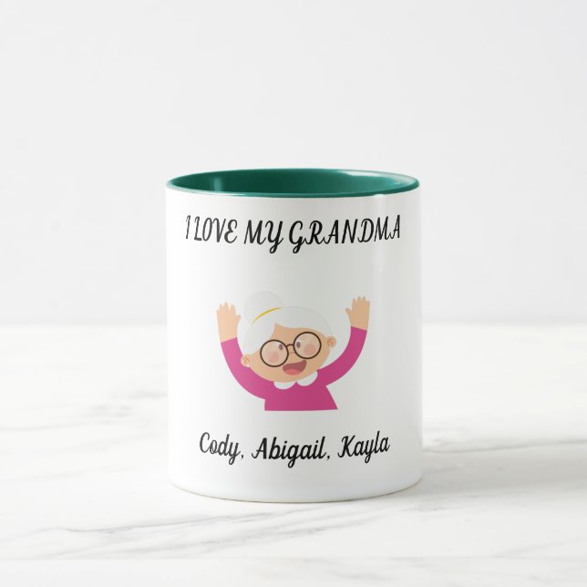 "I Liebe My Oma" zwei tönige Kaffeetasse. Tasse (Zentrum)