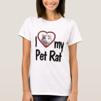 I Liebe My Pet Rat - Niedliches Rotes Herz Foto Ra