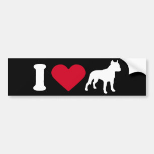 "I Liebe my Pit Bull" Autoaufkleber