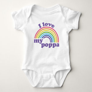 I Liebe My Poppa - Niedlicher Regenbogen Baby Strampler