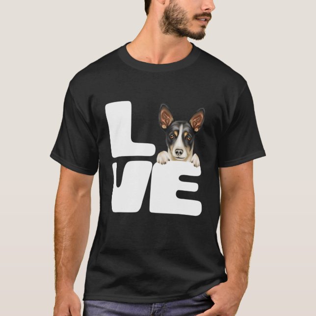 I Liebe My Rat Terrier Dog Lover T-Shirt (Vorderseite)