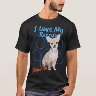 I Liebe My Rescue Chihuahua Cool Adoptiert Hund T-Shirt
