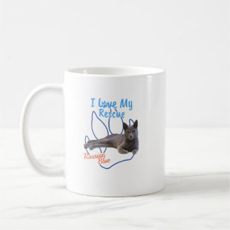 I Liebe My Rescue Russian Blue Cool Adoptiert Katz Kaffeetasse