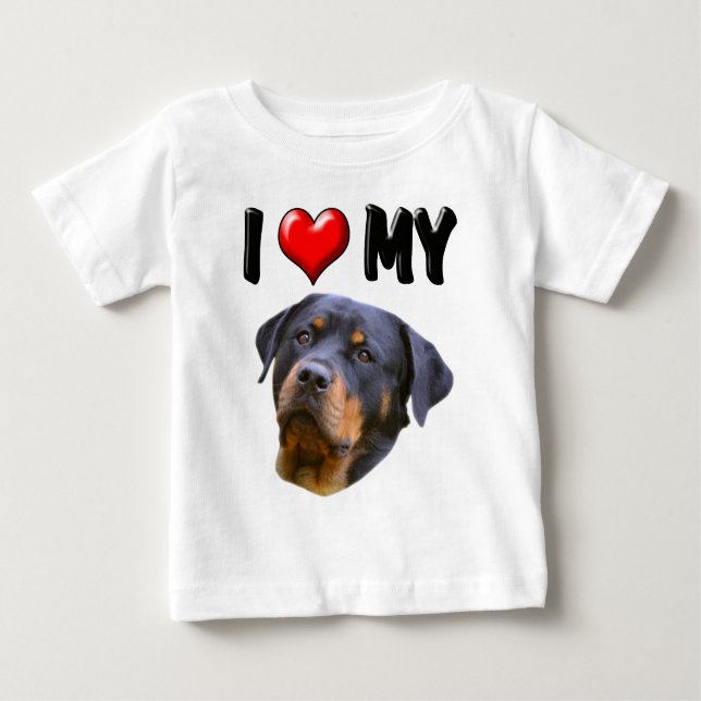 I Liebe My Rottweiler 3 Baby T-shirt (Vorderseite)