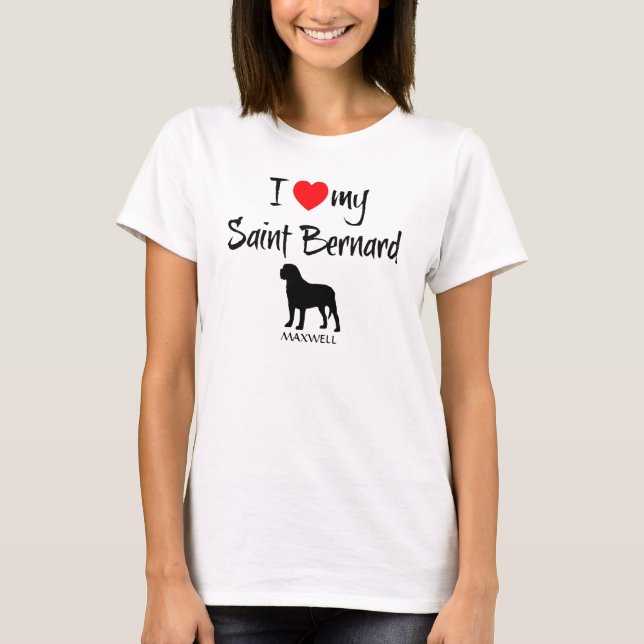 I Liebe My Saint Bernard T-Shirt (Vorderseite)