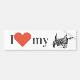 "I Liebe my Scottie" Scottish Terrier Autoaufkleber