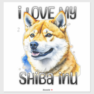 I Liebe My Shiba Inu   Hundebesitzer Aufkleber