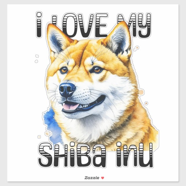 I Liebe My Shiba Inu | Hundebesitzer Aufkleber (Blatt)