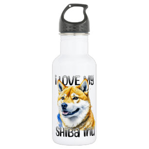 I Liebe My Shiba Inu   Hundebesitzer Edelstahlflasche