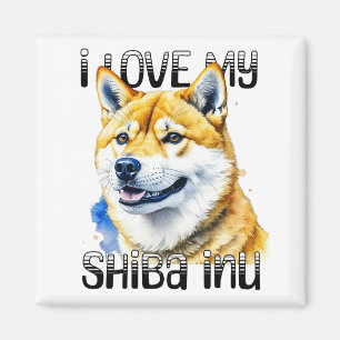 I Liebe My Shiba Inu   Hundebesitzer Magnet