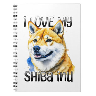I Liebe My Shiba Inu Hundebesitzer Notizblock