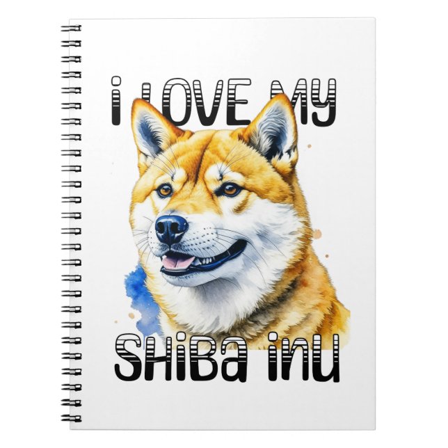 I Liebe My Shiba Inu | Hundebesitzer Notizblock (Vorderseite)