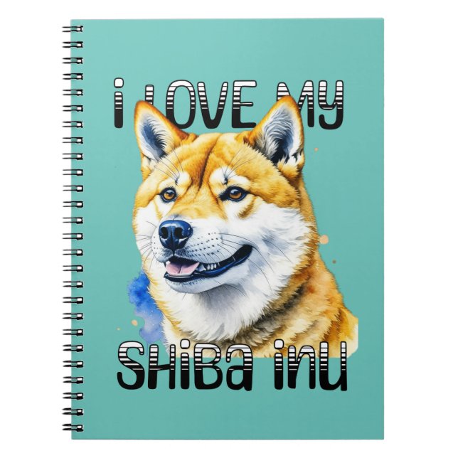 I Liebe My Shiba Inu | Hundebesitzer Notizblock (Vorderseite)