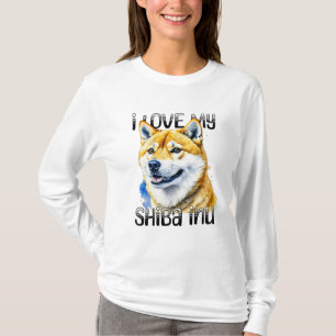I Liebe My Shiba Inu Hundebesitzer T-Shirt
