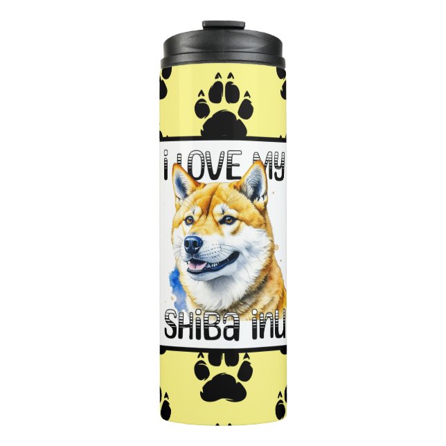I Liebe My Shiba Inu | Hundebesitzer Thermosbecher (Vorderseite)